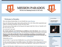 Tablet Screenshot of missionparadox.com